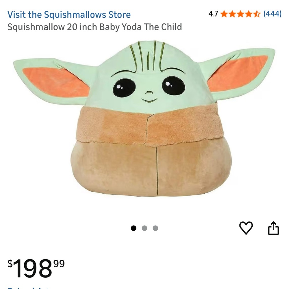20” Squishmallows Star Wars Yoda Plush